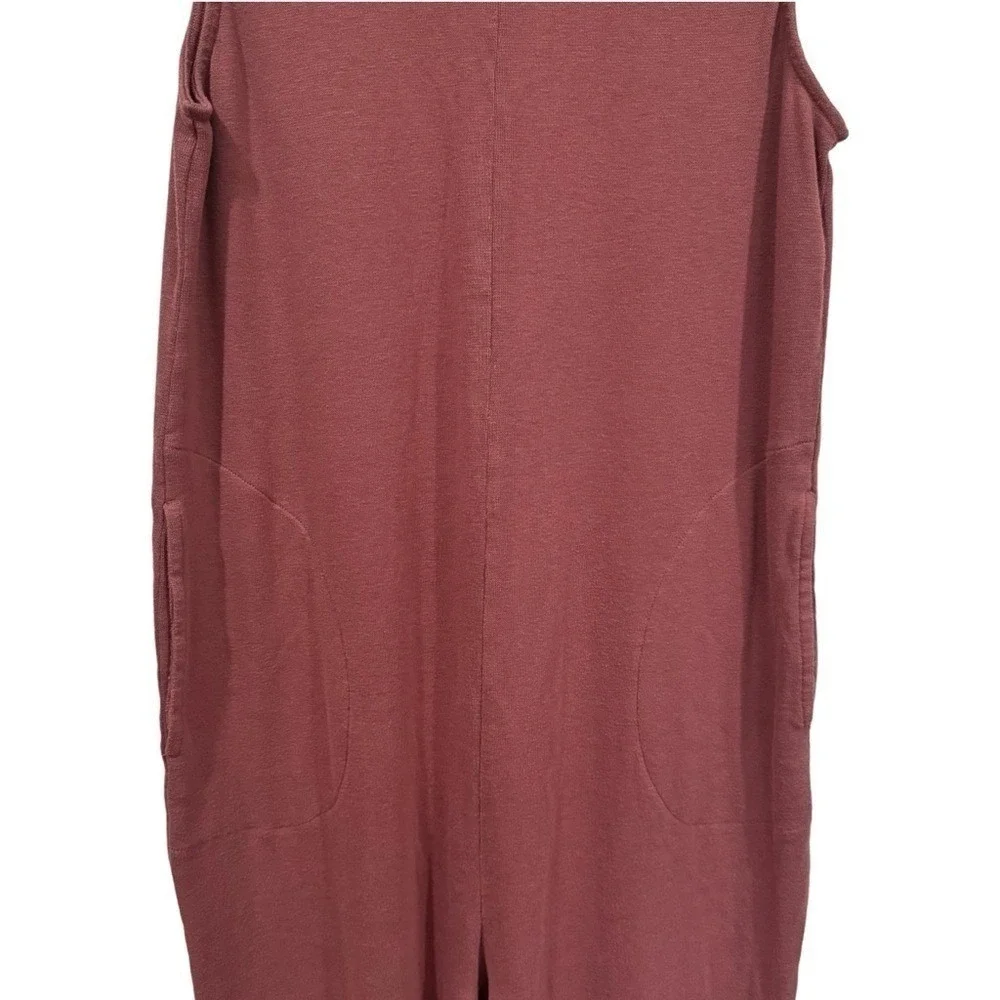 Fabletics Grace Relaxed Wide Leg Jumpsuit in Color Dark Rouge‎ Athleisure S